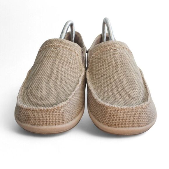 Gecko Man Canvas Slip-on Orthopedic Shoes "Cream" Women's 11 - Picture 3 of 11